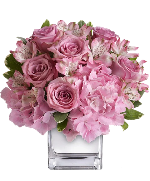 Bouquet di fiori rosa