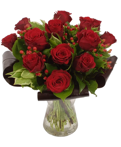 Bouquet di 12 rose rosse