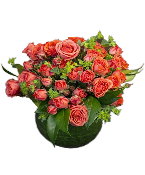 Bouquet di rose arancio